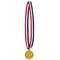 Beistle Set of 12 Gold “1st Place” Medal with Red, White, and Blue Ribbon 30”